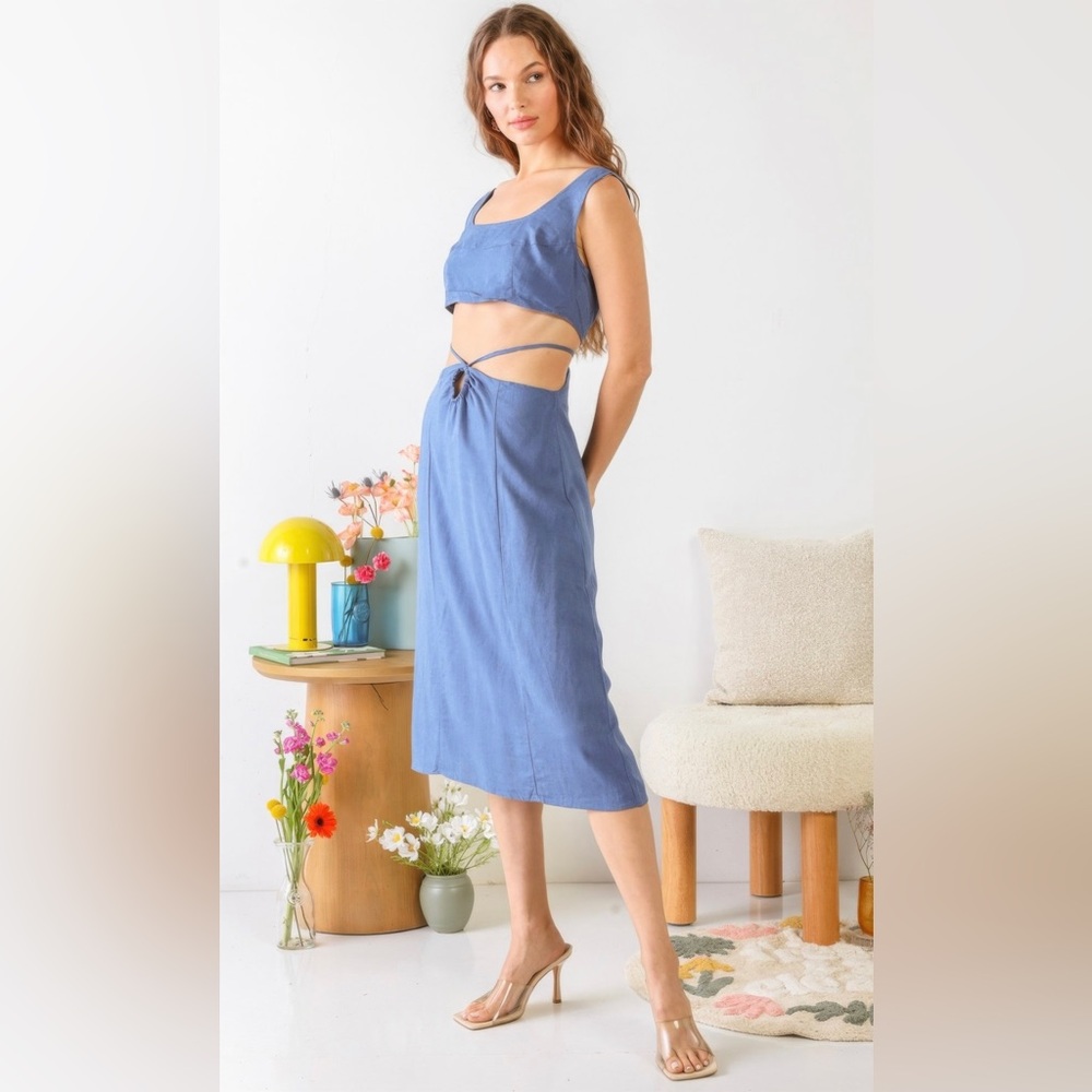 NWT Blue Summer Dress - Picture 1 of 4